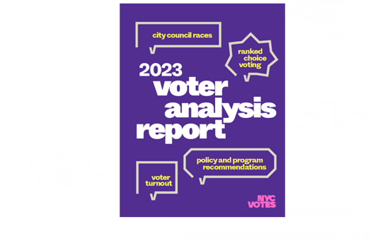Cover of the 2023 voter analysis report