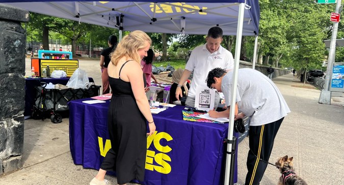 A 2024 Voter Registration Event in NYC