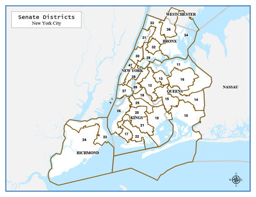 NYC State Senate District Map